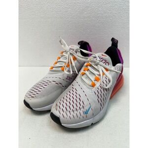 Nike Air Max 270 Sneakers Womens 5.5 White Pink Orange ‎ FD0824-100 Running